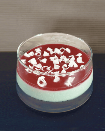 Panna cotta matcha framboise